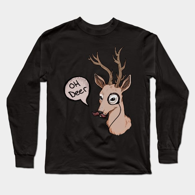 Oh Deer Long Sleeve T-Shirt by Sebatticus